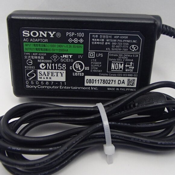SONY PSP-100 5V 1500mA AC ADAPTOR PSP-2000 2001 3000 GENUINE CHARGER - Picture 1 of 5